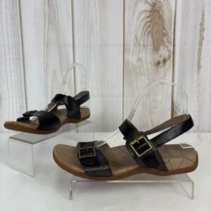 Sanita Sandals Strappy Slingback Comfort Casual Shoes Black Sz EU 39/US 8.5-9